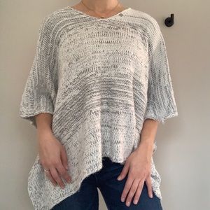 Gray Poncho Sweater